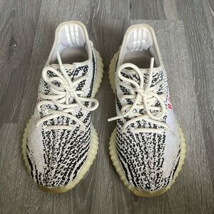 Black-and-white Yeezy sneakers